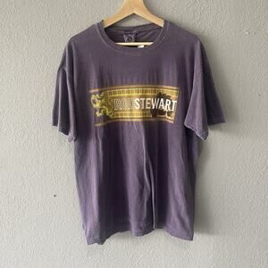 Vintage Purple Ron Stewart Music Tshirt Mens Large Minimal Band Your Graphic Tee